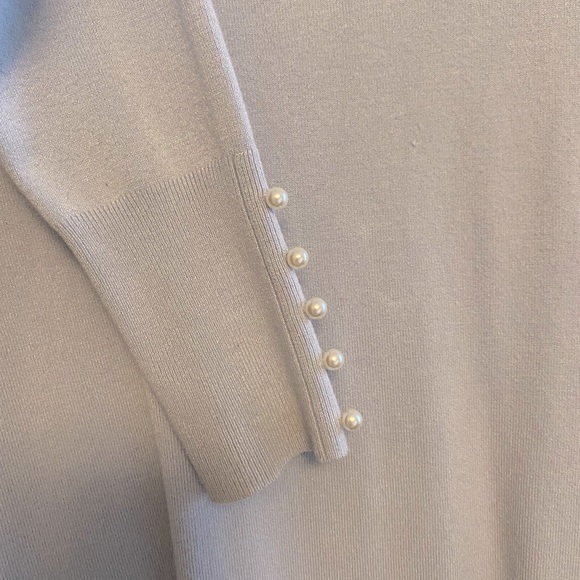 Zara Baby Blue Blouse with Pearls - Picture 2 of 3